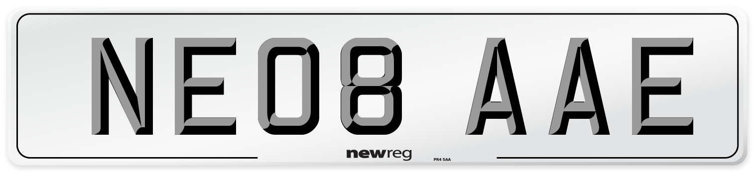 NE08 AAE Number Plate from New Reg